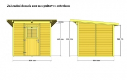 Zahradní domky 2x2m